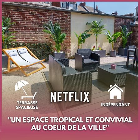 L'Escale Tropicale, Appartement Independant Avec Terrasse Privative Saint-Quentin  Esterno foto